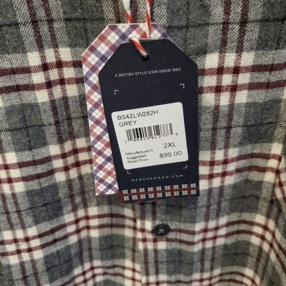 THE ORIGINAL BEN SHERMAN LONG SLEEVE BUTTON UP SHIRT 2XL - Picture 5 of 7